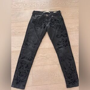 Women's ZARA WOMAN Premium Denim Collection Black Skinny Jeans Size 6